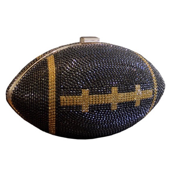 Raider Black & Silver Rhinestone Embellished Football Lover Purse - Picture 2 of 11